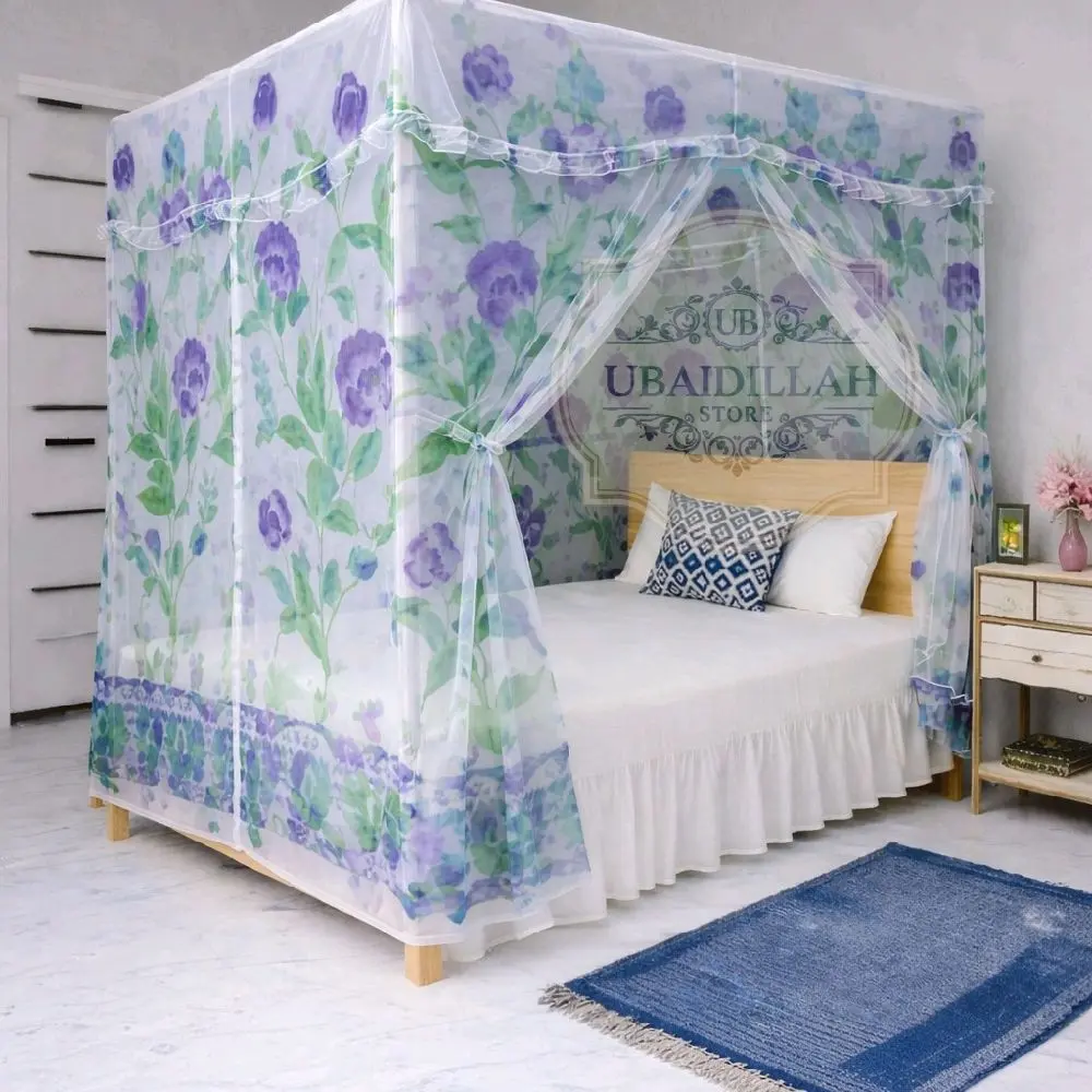 Kelambu Tidur Motif Bunga 200x200 Super Jumbo lipat pengantin