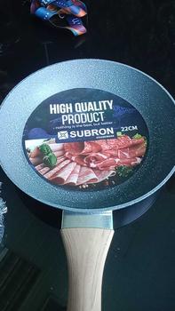 Product Review of SUBRON Fry Pan 22cm Teflon Batu Medis Penggorengan Wajan Non-Stick Kompor Induksi Anti Lengket Tebal from i**p 1