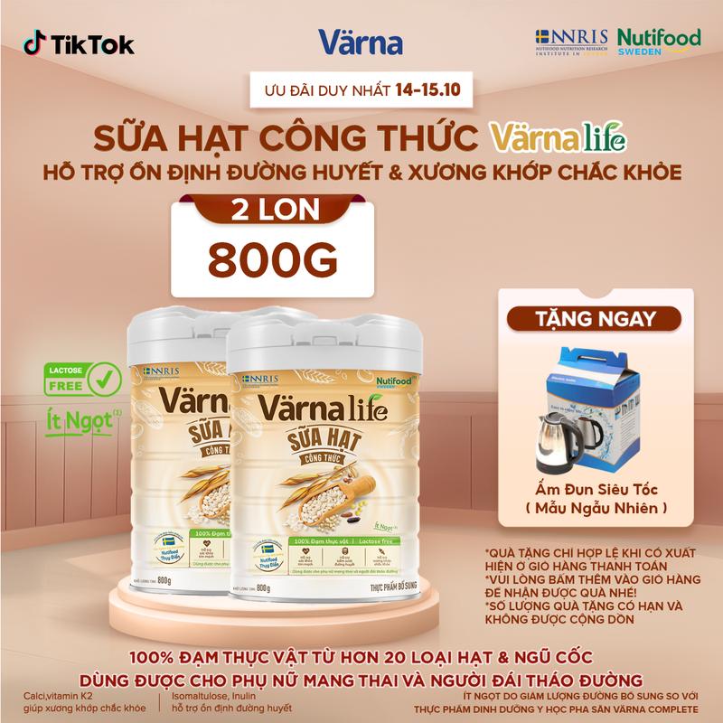 [LIVE] Combo 2 Thực Phẩm Bổ Sung Sữa Hạt Công Thức Varna Life (800g)