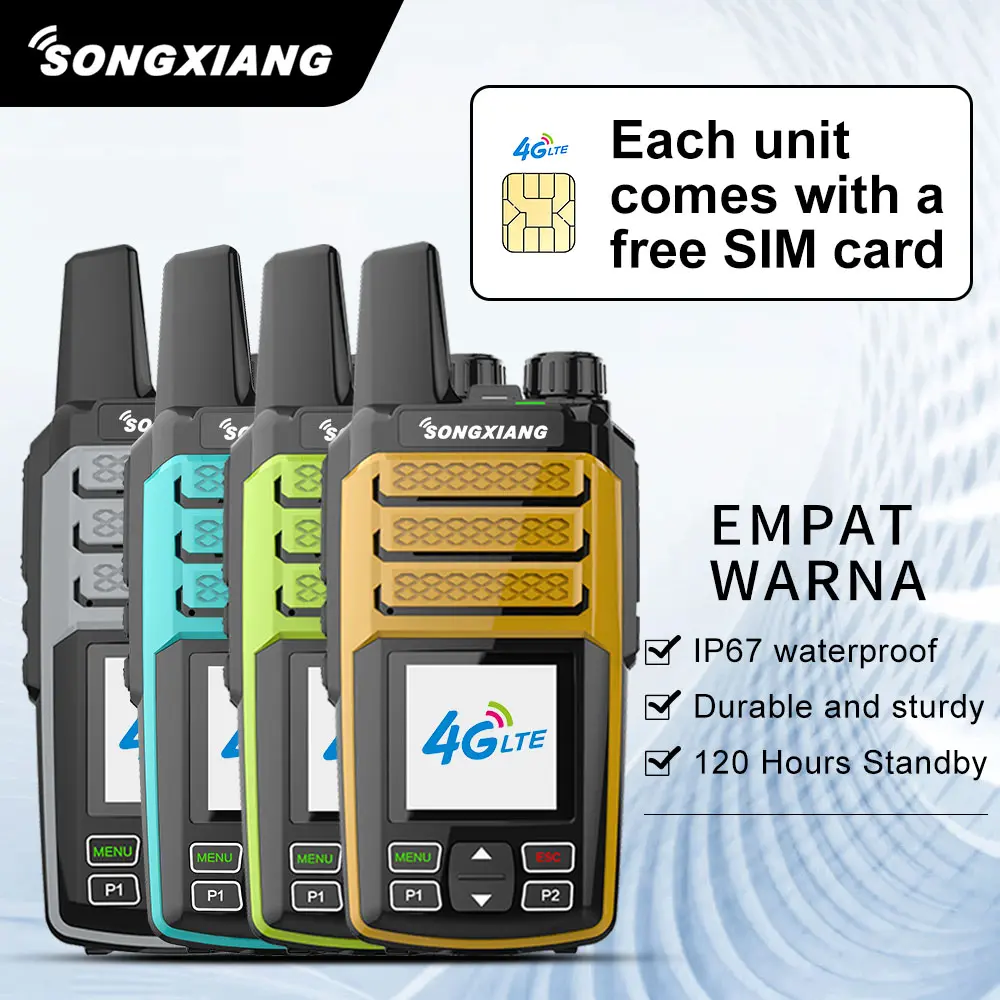 [EKSKLUSIF] N88 SONGXIANG Walkie Talkie Handy Talkie POC Jarak Jauh 5000KM+ 8800 mAh HT 1 Unit 5G