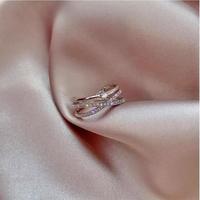 Gambar EAR PARTNER-Cincin wanita model terbuka untuk jari telunjuk, desain modis dan unik dengan dua lapisan, gaya trendi yang mudah dipadukan, bisa digunakan sebagai cincin kelingking atau stacking ring, dihiasi zirkon. - Silver dari EAR PARTNER Kota Administrasi Jakarta Utara 4 Tokopedia
