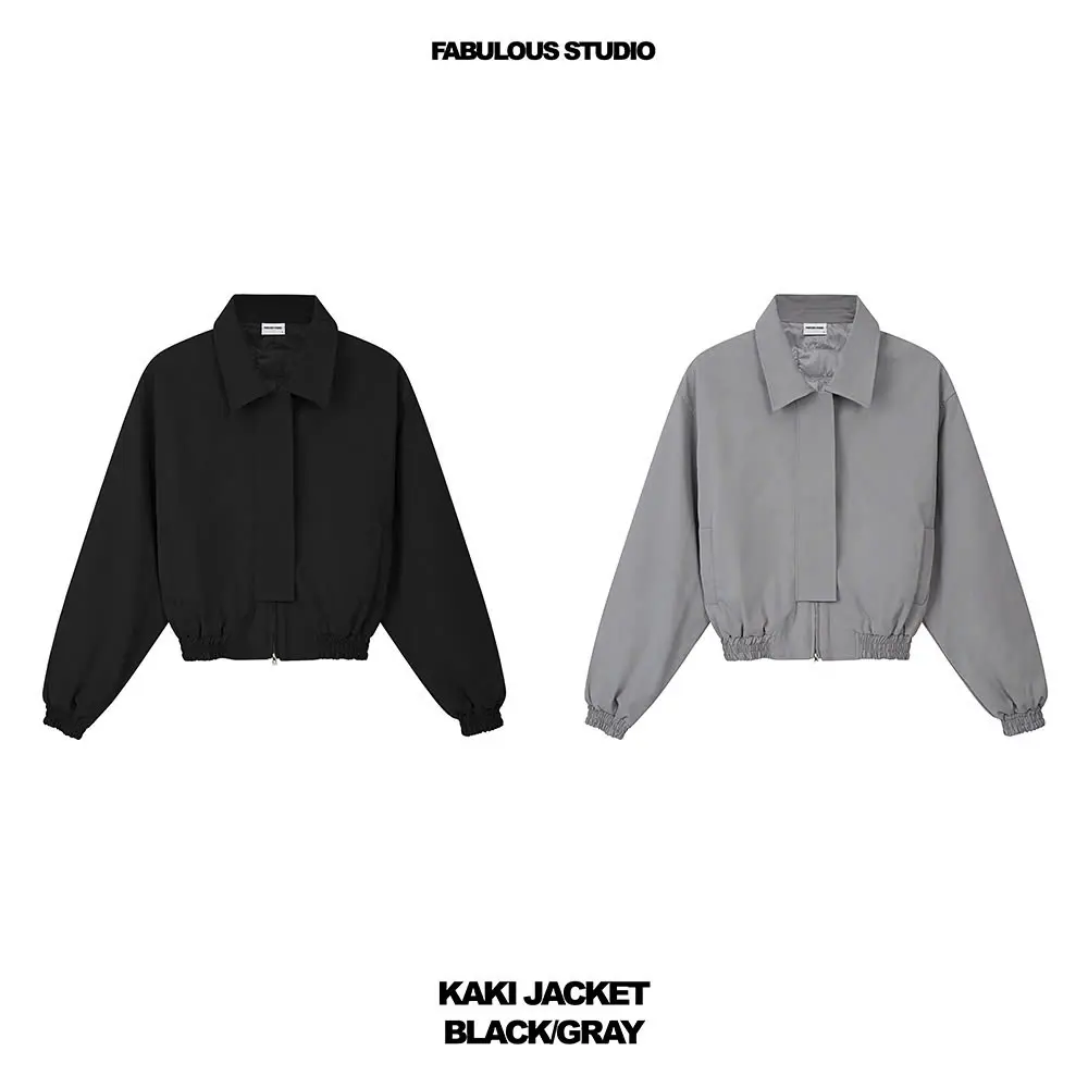 [ BẢN MỚI ]Áo Khoác Kaki Jacket FABULOUS Form Crop  Khoá kéo YKK Menswear Nam