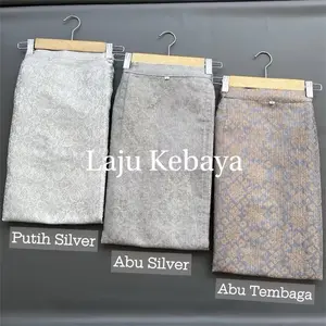 Rok Songket Span Jadi Karet Kiri Kanan Dan Resleting Belakang bawahan kebaya Wanita Semi Palembang Motif Songket Palembang