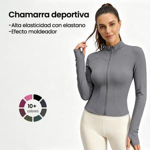Chaqueta Deportiva Ajustada De Manga Larga Para Yoga Mujer, ropa de protección solar para mujer, cómoda, transpirable y elástica, con orificios para los pulgares, ideal para uso diario, gimnasio y entrenamiento, ropa exterior atlética
