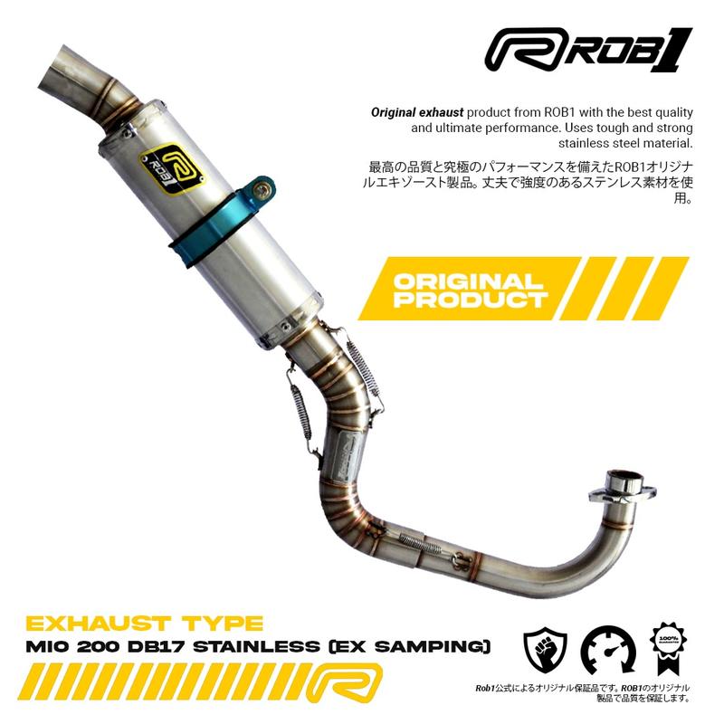 Knalpot Rob1 Mio 200 DB17 Stainless (Ex samping) 0
