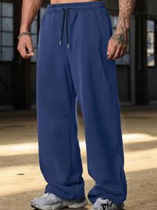 Pantalones deportivos holgados para hombre con cordón ajustable y cintura elástica, de corte holgado, suaves y cómodos, ideales para el gimnasio, streetwear y uso diario, tendencia en TikTok