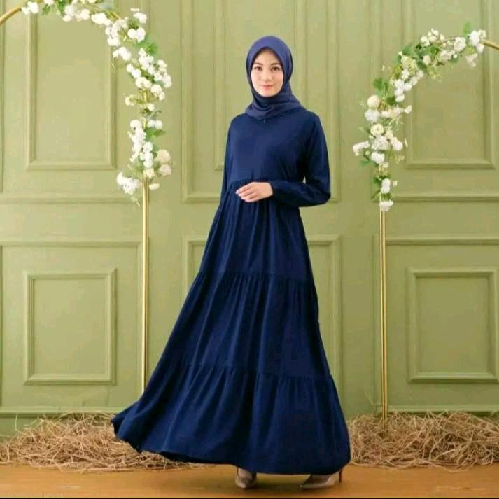 (promo) gamis canda rempel susun airflow premium/ gamis polos busui terlaris 2024/gamis premium/ gamis muslim 6