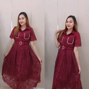 Dress Brukat Pesta 71255/Dress Brukat Kondangan Formal JeshopFashion