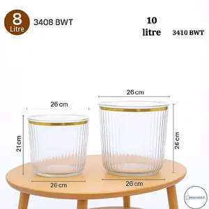 Nandos toples akrilik bonita 10liter dan 8liter toples kue kering toples serbaguna