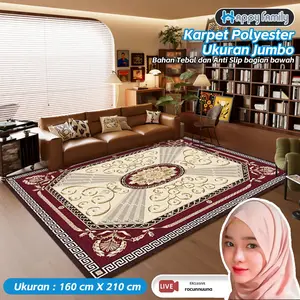 (HF) X Racunnuuna Karpet Polyester Jumbo UK 160x210CM Motif Eropa Aesthetic Tebal 5MM HIGH QUALITY
