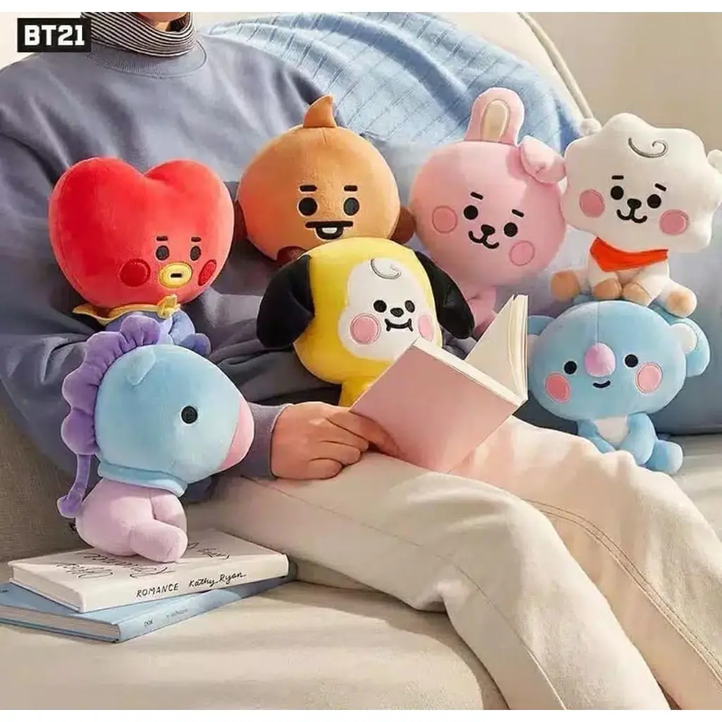 Boneka BT 21 cooky koya shooky mang chimmy van tata rj boneka army Cute Baby Sitting Korea Kpop Ukuran M 30 cm Hadiah Dolls Toys