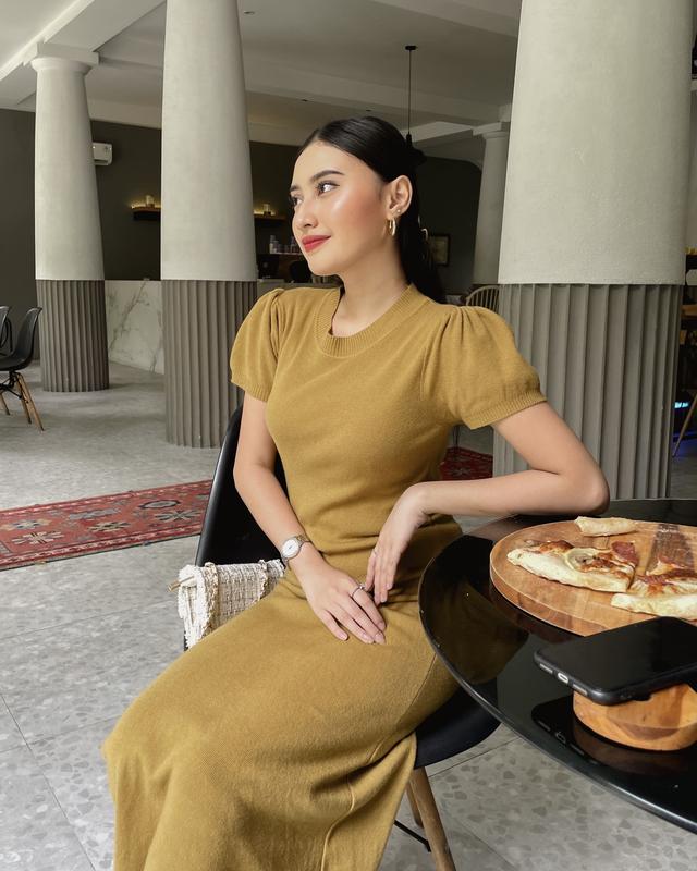 CASSCA - Bora Dress | Knit Wanita Simpel Elegan Korea 2025 5
