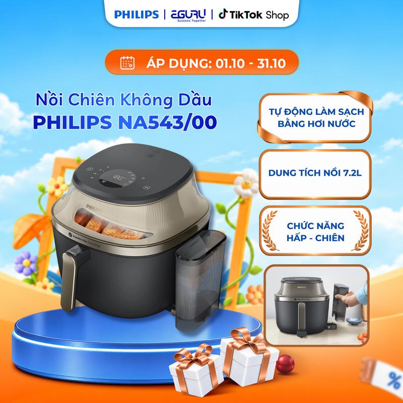 Nồi chiên không dầu Philips NA543/00 - Dung tích 7.2L - Tích hợp chức năng hấp
