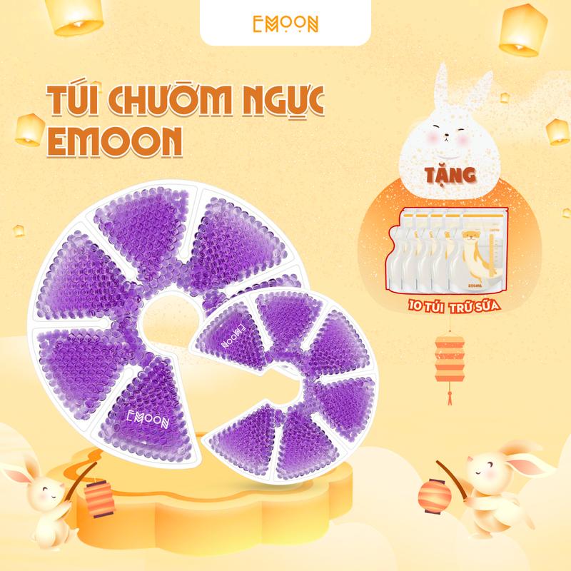 1 Cặp Túi Chườm Ngực Thông Tia Sữa Emoon Chườm Nóng Lạnh Giúp Mẹ Kích Sữa, Giảm Đau (1 hộp 2 chiếc)