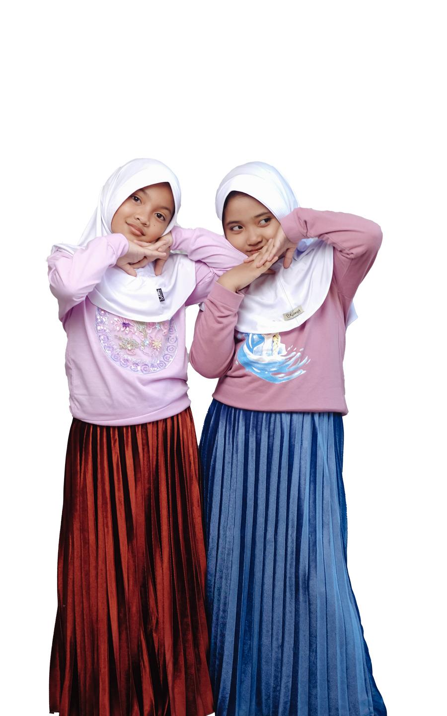 Rok Anak Tanggung - Rok Bludru Anak - Roak Anak Velvet - Rok Velvet Anak Panjang - Rok Anak Trendy Masa Kini