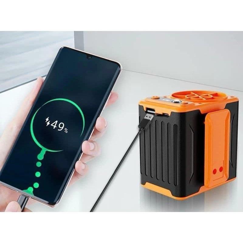 Quạt tích điện kẹp thắt lưng 4 tốc độ gió siêu mạnh kiêm sạc dự phòng và đèn pin siêu sáng, Quạt kẹp hông công suất lớn, Quạt điều hoà, Quạt đeo thắt lưng, Quạt đeo cổ 2