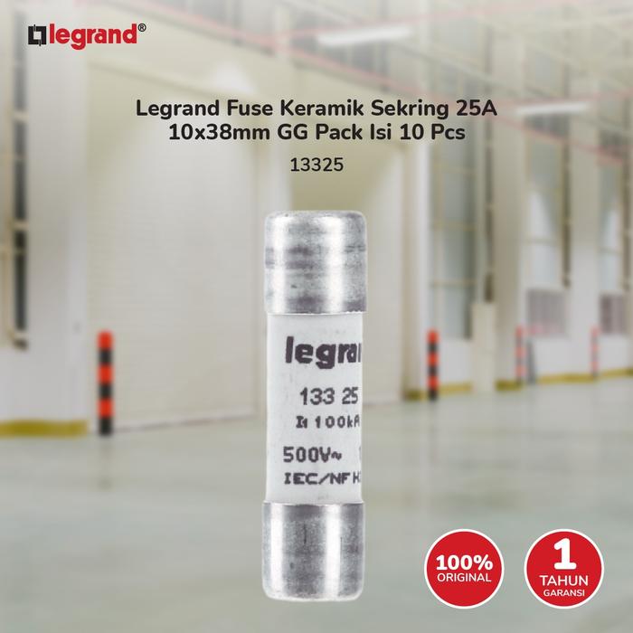 Gambar Legrand Fuse Keramik Sekring 25A 10x38mm GG Pack Isi 10 Pcs - 13325 dari LegrandPowerSolution.id Kota Administrasi Jakarta Barat Tokopedia