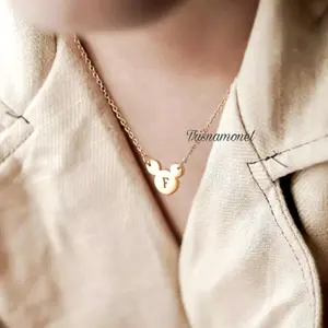 LAPIS EMAS MURAH !!! kalung custom huruf suka-suka motif miki mouse