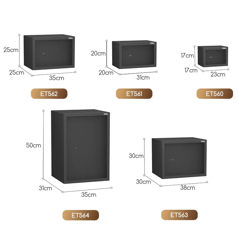 Deli Kotak Penyimpanan / Safe Box Hitam ET56X 5