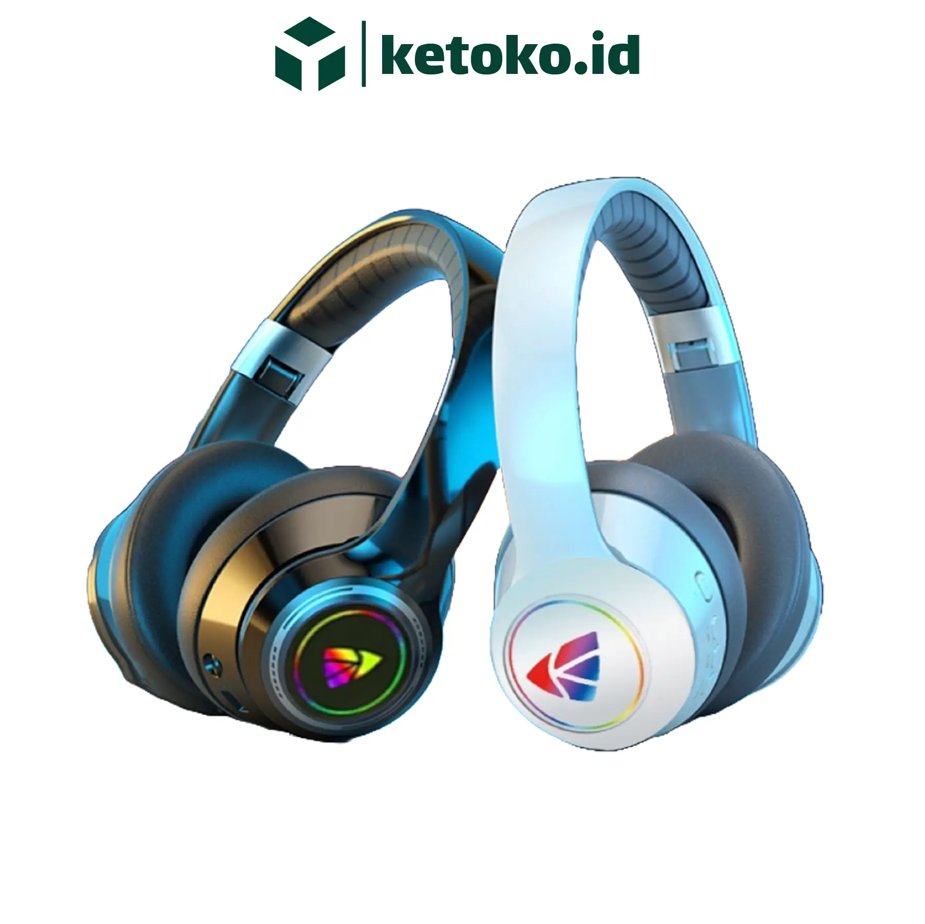 Headset Bluetooth Earphone Gaming A8 Colorful Light Headphone Wireless Extra Bass Handsfree
