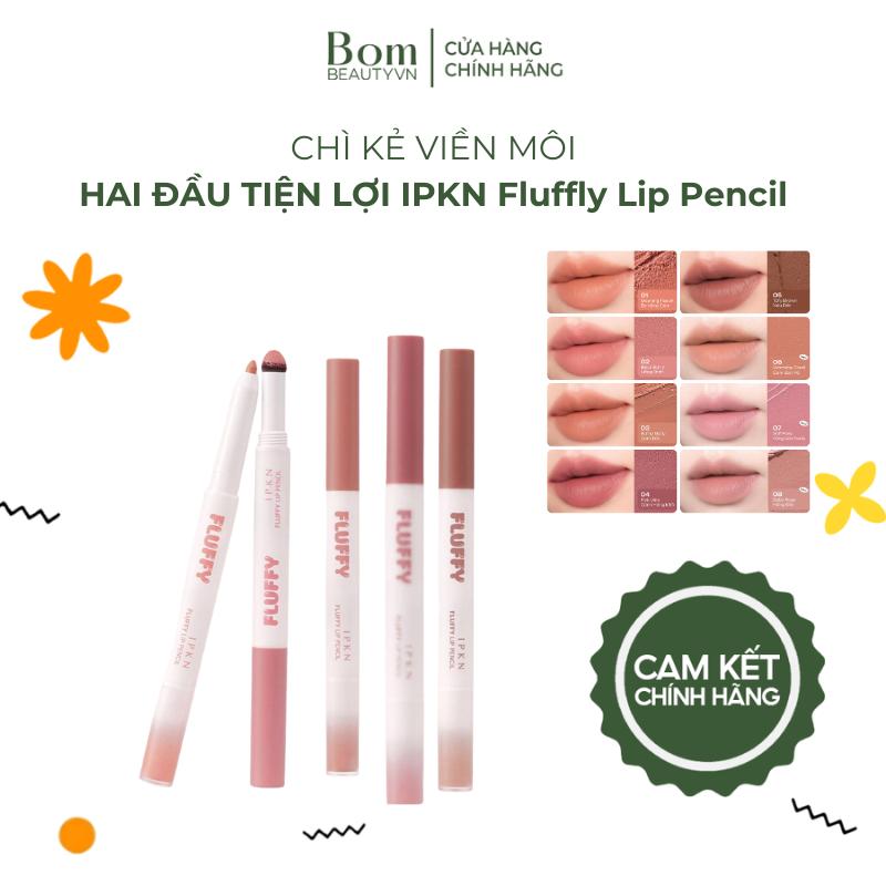  Chì Kẻ Viền Môi Hai Đầu Tiện Dụng IPKN Fluffly Lip Pencil 