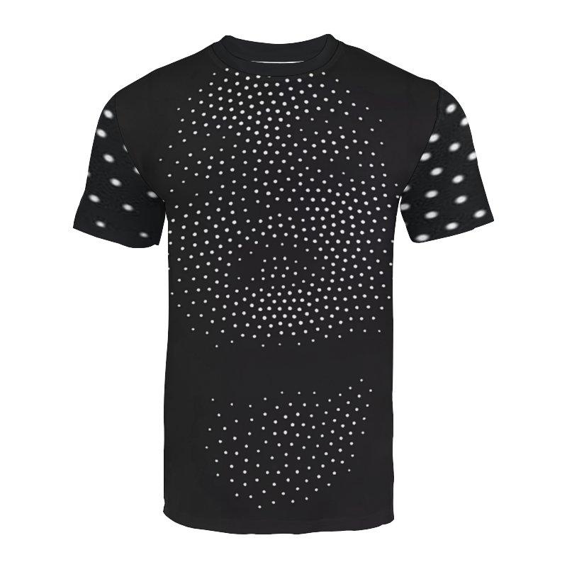 Product Introduction of 2025 Summer Trendy Round Neck Short Sleeve T-shirt: Minimally tailored with abstract art prints, comfortable and breathable, a fashionable choice for daily commuting and casual wear! 2
