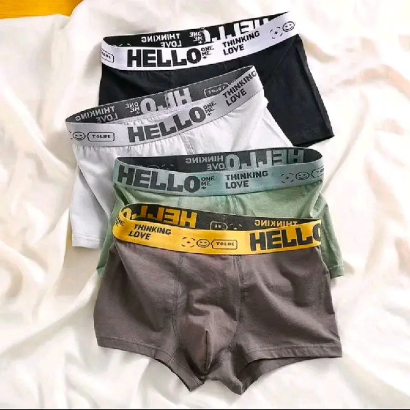 PAKET 6 PCS Celana Dalam Boxer Pria Hello Ice Silk Adem Lembut Tipis Antibakteri CDP006 Nyaman priamurah 1