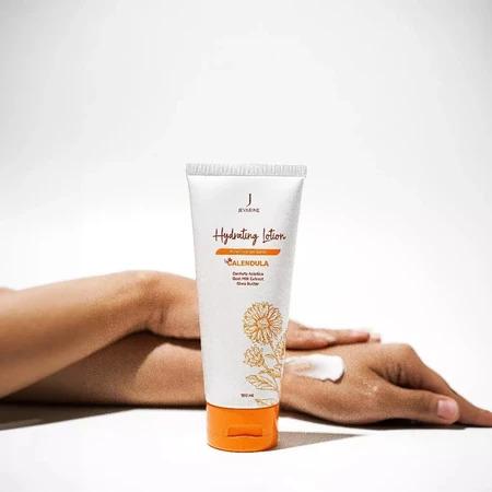 Jevarine Hydrating Lotion Calendula - Jevarine Calendula Body Lotion Membantu Meredakan Kulit Eksim Psoriasis Alergi Ruam Dan Bekas Luka BPOM 2