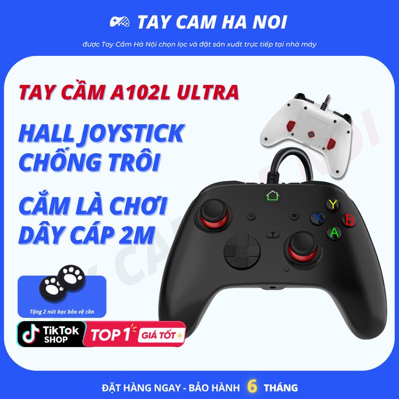Tay cầm chơi game A102 - bản Ultra 2026 - độ cần Hall Effect chống trôi, phím Macro hành trình, dây liền dài 2m