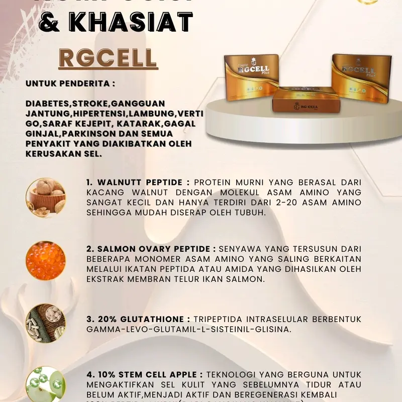 Official Store RG CELL Suplemen Kesehatan Herbal Atasi Diabetes 100% Original BPOM Approved 3