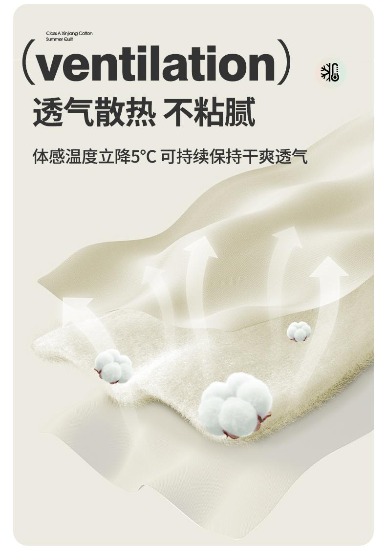 Product Introduction of 2025 new style without printing  Washing Cotton Xinjiang Cotton Quilt Summer Summer Cool Air Conditioning Quilt 16