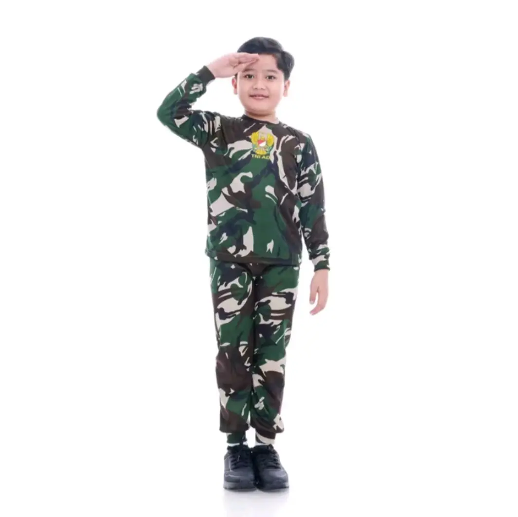 COD!!! Stelan Anak Laki Laki Loreng Army Lengan Panjang