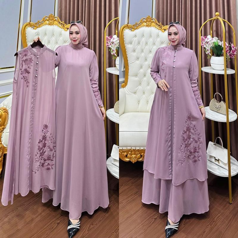Product Introduction of GAMIS KARINA SET ROMPI BAHAN CERUTY LD 110 PB 138 BB 45-75KG BEST SELLER    ld 120 muat bb 55-85kg 7