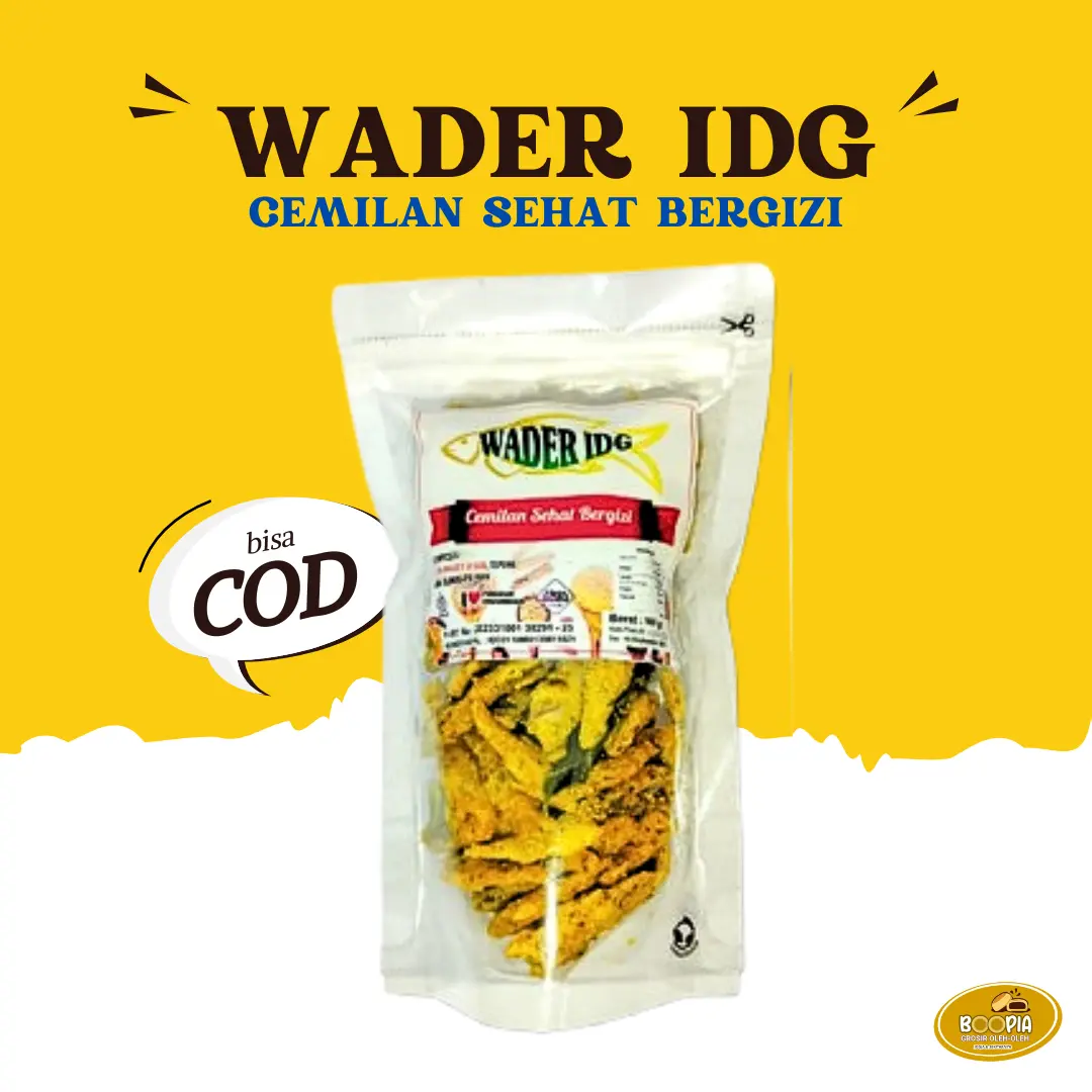 KERIPIK IKAN WADER - CAMILAN KRIPIK WADER IDG - KERIPIK RENYAH GURIH ORIGINAL PEDAS Food Snack