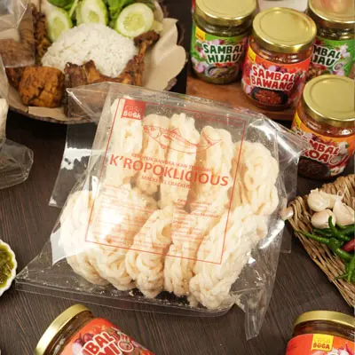 CASA BOGA Keropok Fish Mackerel Crackers Kerupuk Mawar Ikan Tenggiri 10pcs Halal 120g snack  stock kerupuk