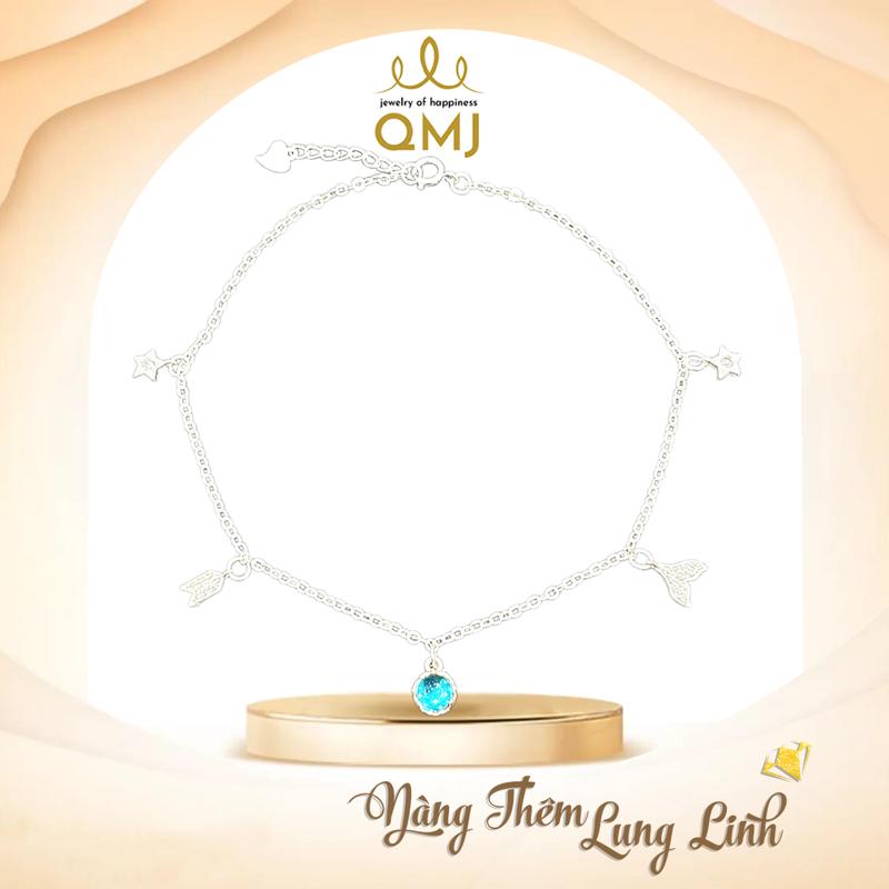 QMJ STORE - Q244 LẮC NÀNG TIÊN CÁ bạc chuẩn S925 cao cấp mix 5 charm rơi trang sức bạc cao cấp