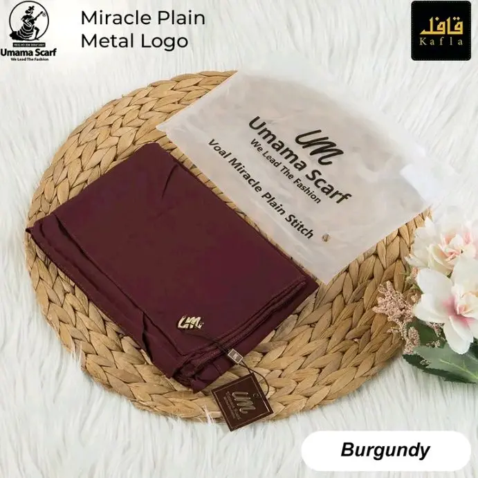 PROMO!!Hijab segi empat Umama Basic Voal Metalogo jahit  Tepi [HIJAB UMAMA SEGIEMPAT ANTI LETOY]
