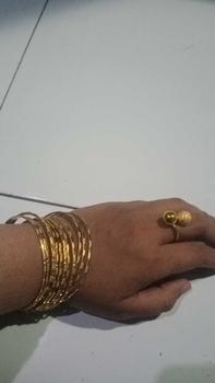 Product Review of gelang kroncong set 12 motip bambu 6 motip cantik maret edisi eid mubarok mewah Emas Gold from B**s C**n 0