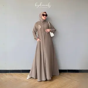 Bydianafz Arinna Dress | Gamis Wanita Busui Friendly Pergelangan Kancing | Fashion Muslim