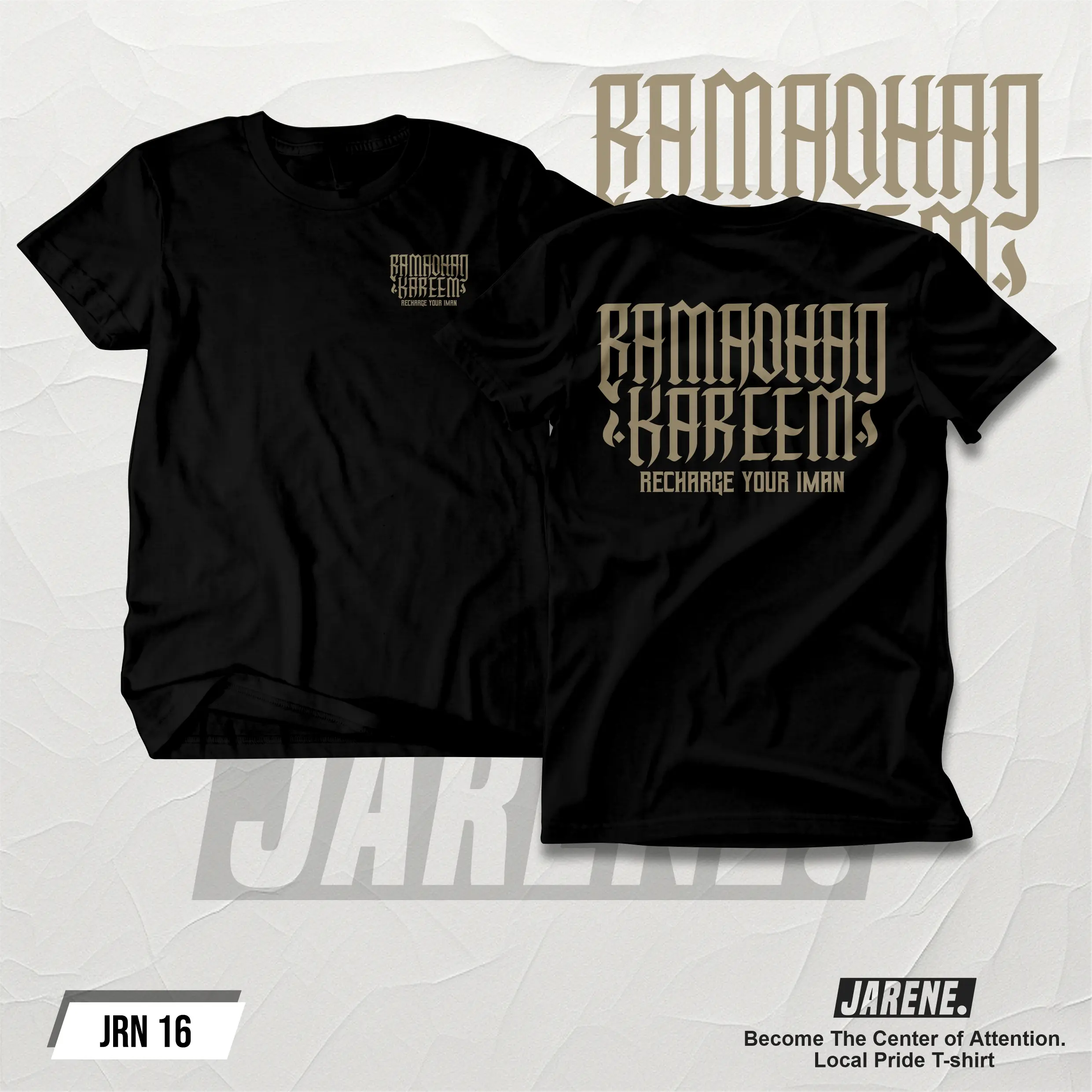 KAOS JARENE - RAMADHAN KAREEM JRN 16 BAHAN KATUN COMMBED 24S SABLON DTF PREMIUM
