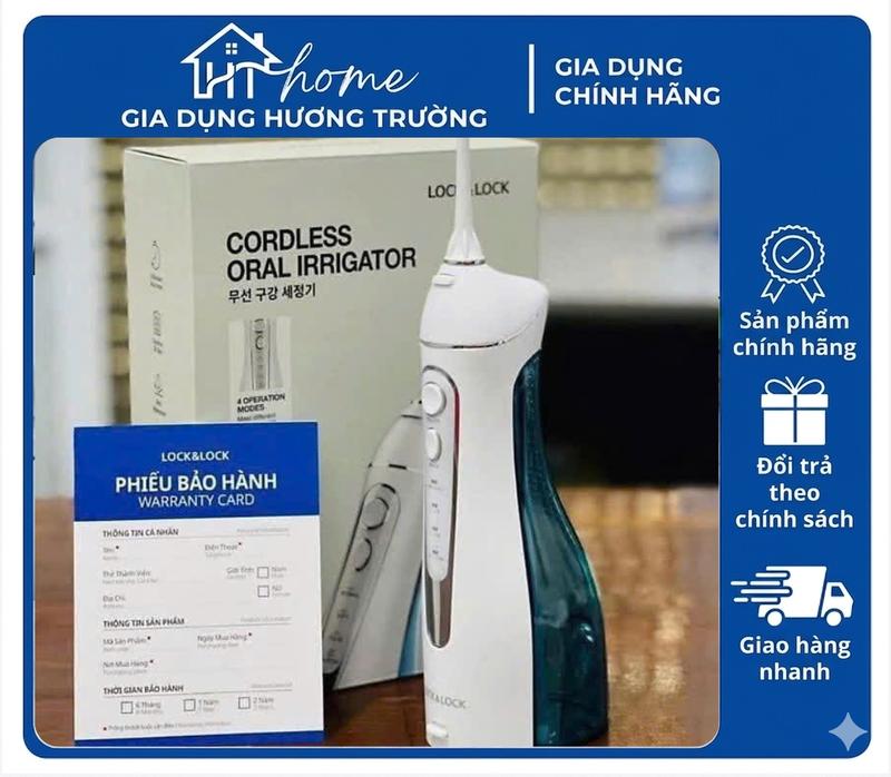Máy Tăm Nước Không Dây LocknLock ENR156BLU 200ml, Hãng Chính Hãng - JoyMall