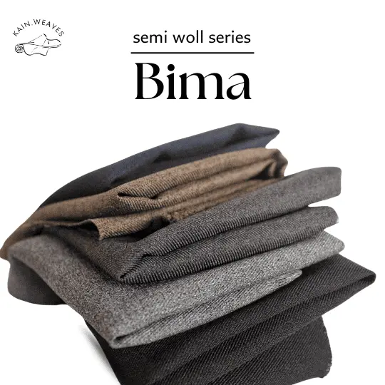 Kain Bahan Celana, Rok Semi Woll Polos 0.5 Meter BIMA/Kain Arahan Berkualitas Grade A 0