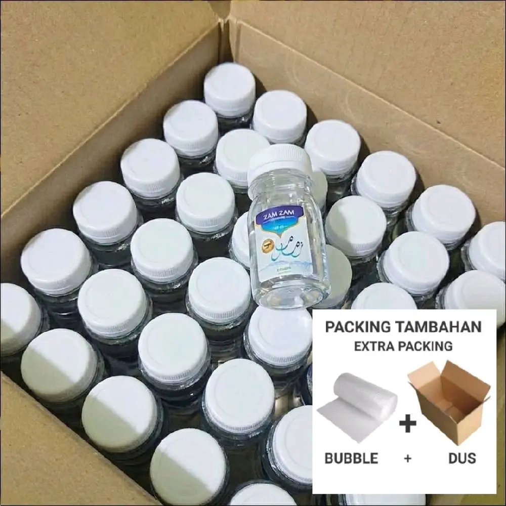 Paket 50pcs Air Zam Zam Asli Original Kemasan Botol 50ml