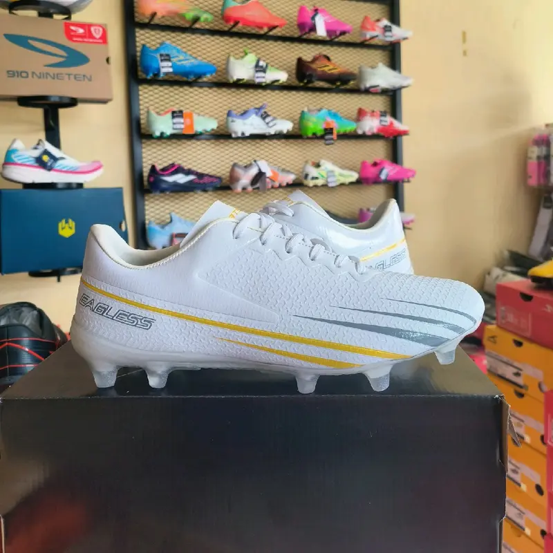 Sepatu Bola Satsetx Eagless Series FG White gold original Boots 7