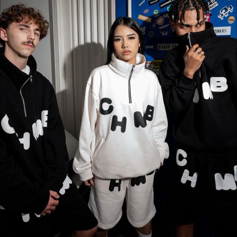 [ORIGINAL] CHAMBREDELAVAIN HALFZIP BLACK BOXY CUT CHMB BRAND NEW 2