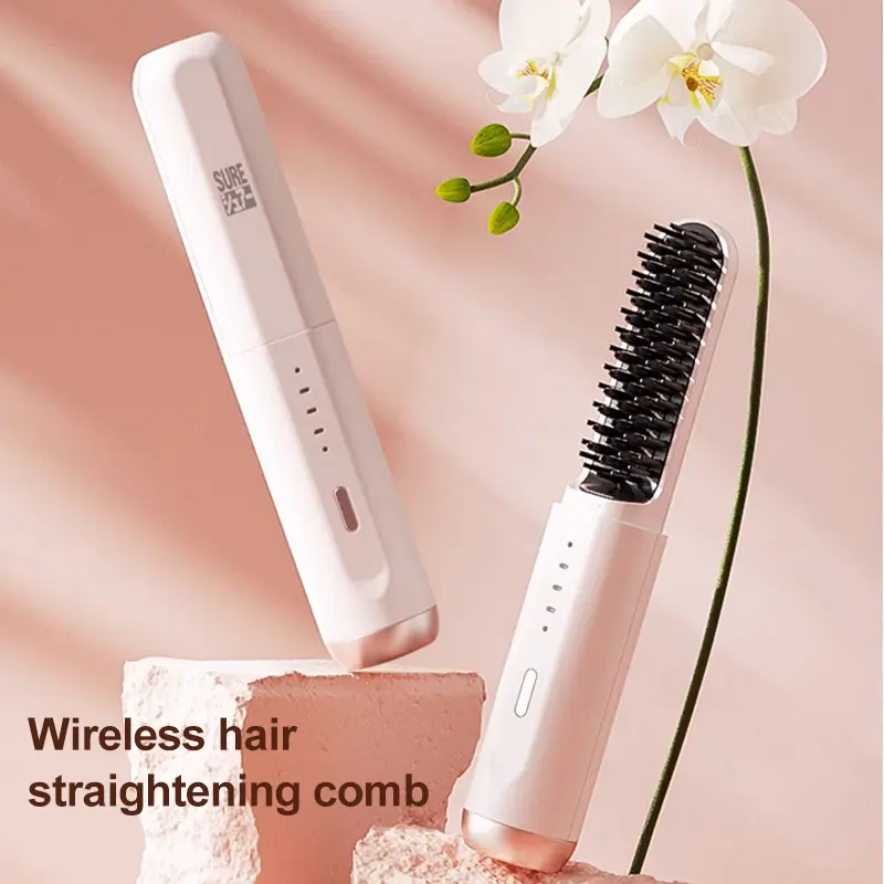 SURE Negative ions do not hurt hair portable wireless straight hair comb Japan SURE electric comb straight clip anti-static lazy artifact