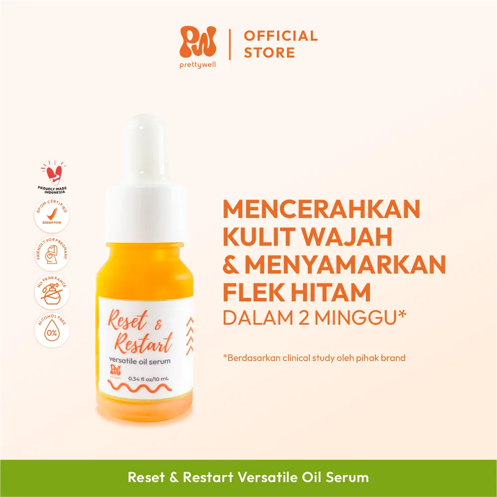 Reset & Restart Versatile Oil Serum (Oil Serbaguna) -  Mengandung Tamanu Oil - Kulit  Kering -  Memudarkan Stretchmark