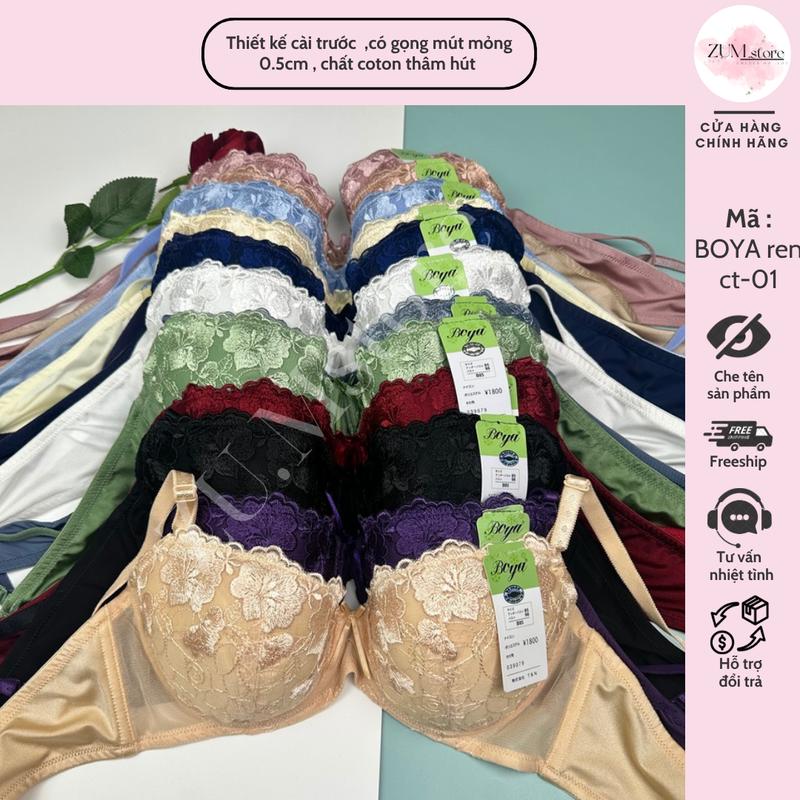 Áo Ngực Boya Ren hàng VIỆT NAM  CUP B size 75-B90,Không Mút ,Có Gọng Dành Cho Khách Có Ngực 