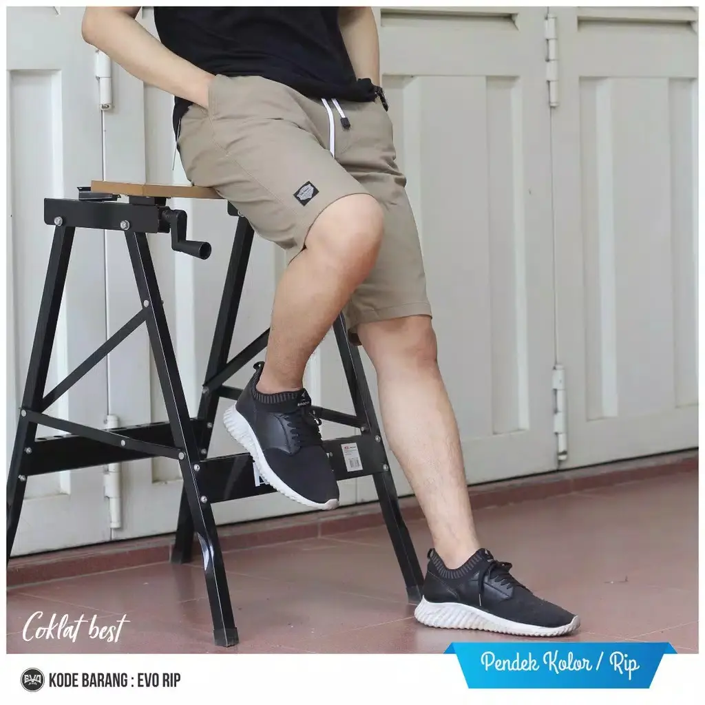 celana cinos pendek pria rib bahan katun twill premium