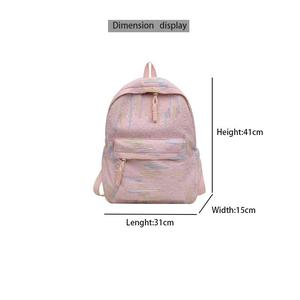 fv bag#4046 korean fashion canvas 16inches backpack for women